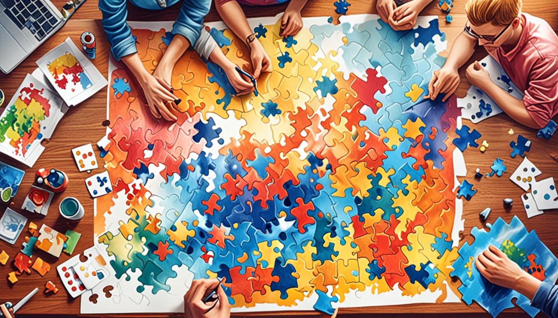 Collaborative Puzzles: The Power of Teamwork in Logic and Strategy Games